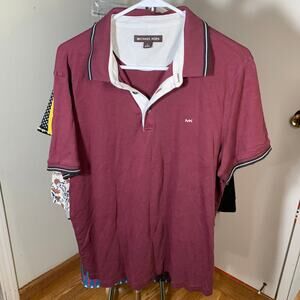 Michael Kors Men's Red Short Sleeve Shrits Size L